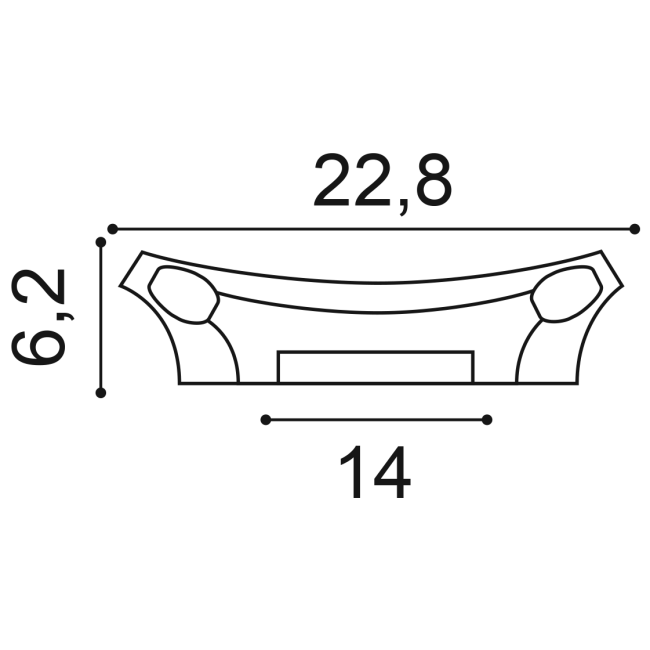 Piccolo capitello corinzio per lesene K201 (3)