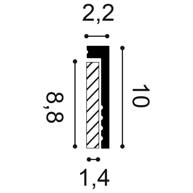 Carton complet de 40 mètres linéaires plinthes SX171-RAL9003 (2)