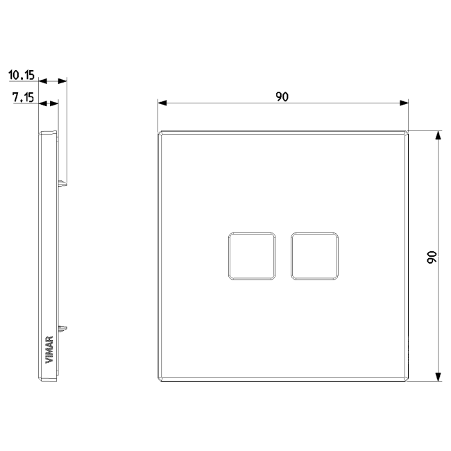 Interrupteur métal EIKON FLAT - va & vient double (6)