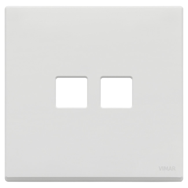 Interrupteur métal EIKON FLAT blanc - Bouton poussoir double (2)